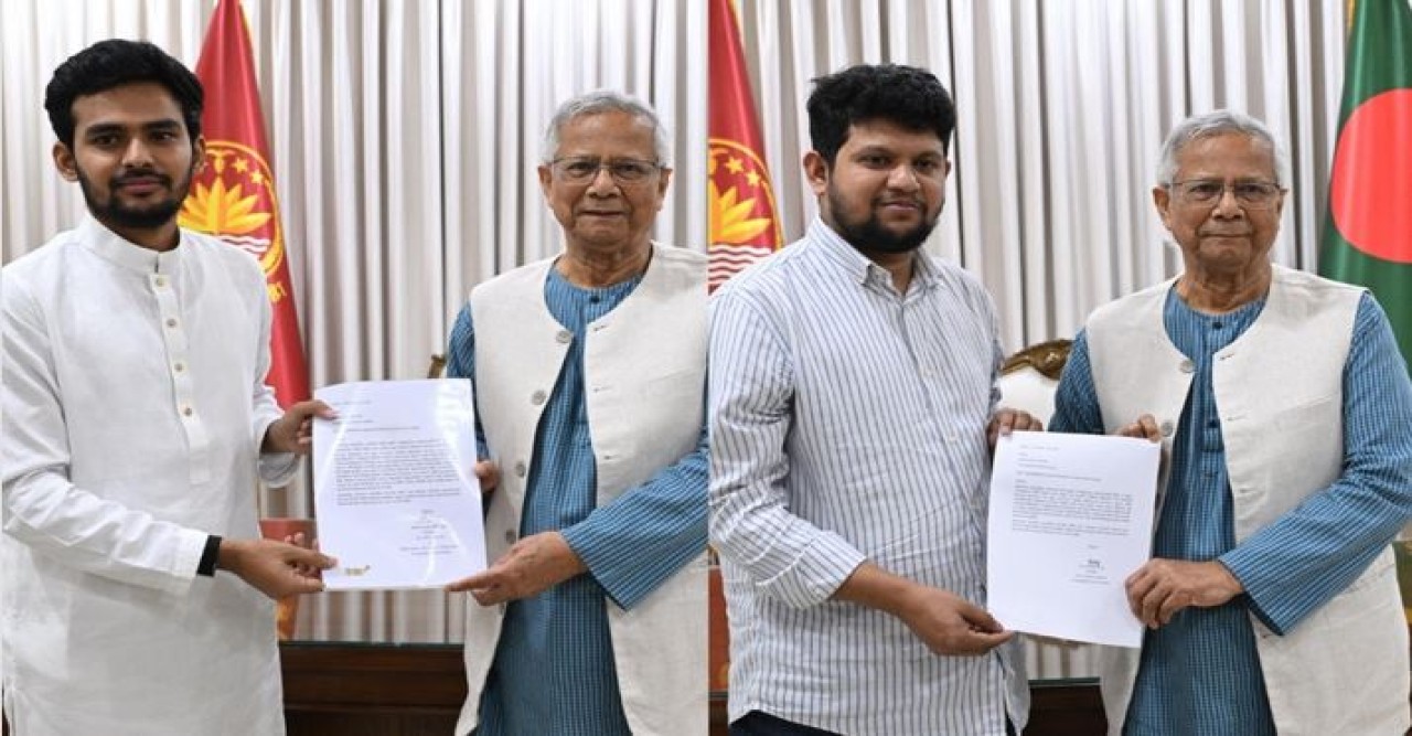 আসিফ ও মাহফুজের পদত্যাগপত্র গ্রহণ করেছেন প্রধান উপদেষ্টা