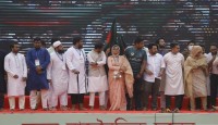 মঞ্চে নাহিদ-আখতারসহ জুলাই অভ্যুত্থানের নায়করা