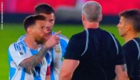 হারা ম্যাচে মাঠেই ব্রাজিলিয়ান রেফারিকে শাসালেন মেসি