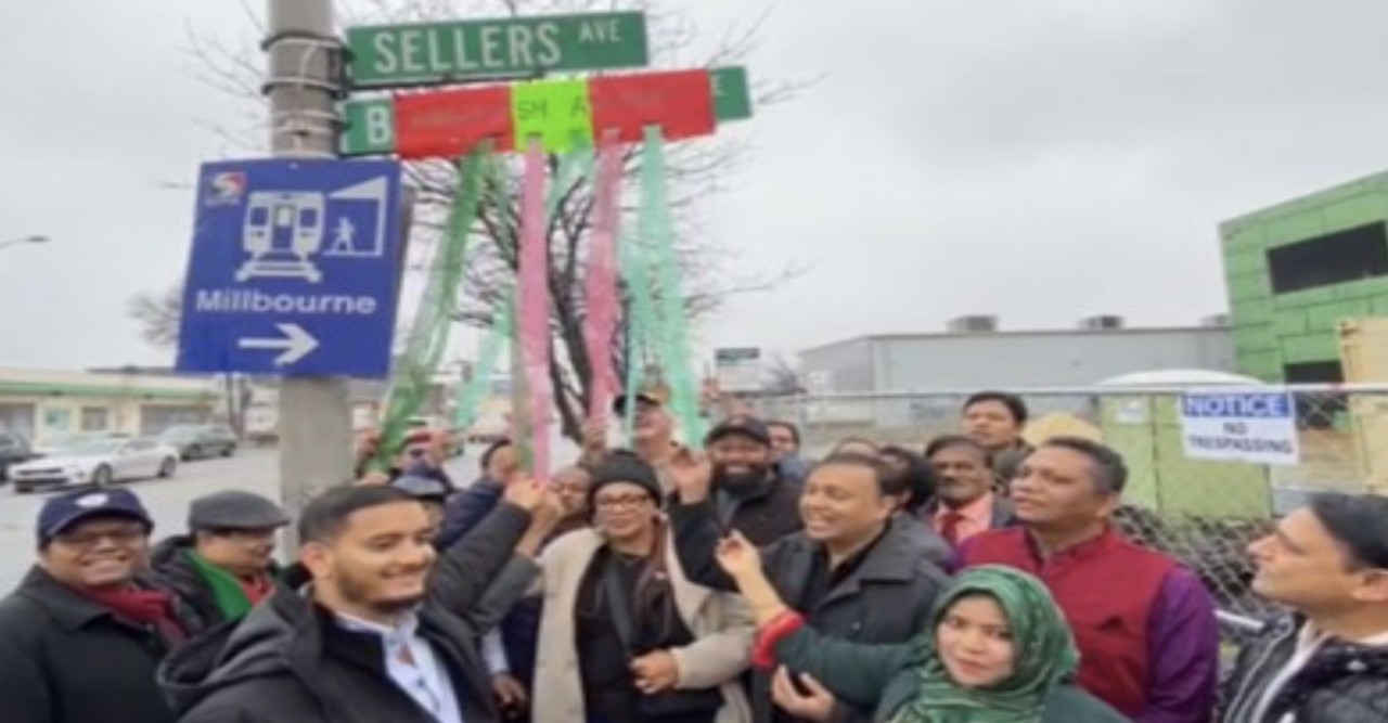 যুক্তরাষ্ট্রের পেনসিলভেনিয়ায় বাংলাদেশ এভিনিউয়ের নামফলক উন্মোচন