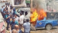 বিভিন্ন স্থানে হামলা সংঘর্ষ ভাঙচুর আগুন, নিহত ১