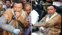 ভাঙা হাত নিয়েই মিছিলে মিঠুন