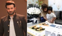 ছেলে বীরের সঙ্গে জন্মদিনের কেক কাটলেন শাকিব খান