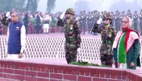 জাতীয় স্মৃতিসৌধে রাষ্ট্রপতি ও প্রধানমন্ত্রীর শ্রদ্ধা
